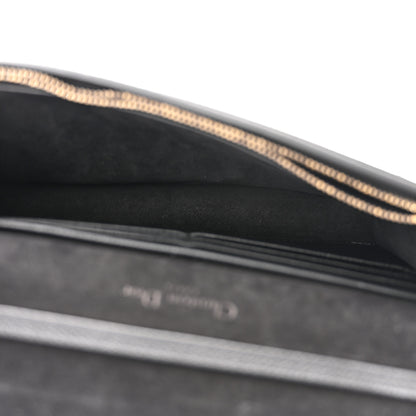 Christian Dior Grained Calfskin Saddle Chain Pouch Black 4 of 9