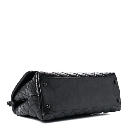 Chanel Aged Calfskin Quilted Small Coco Handle Flap So Black 4 of 12