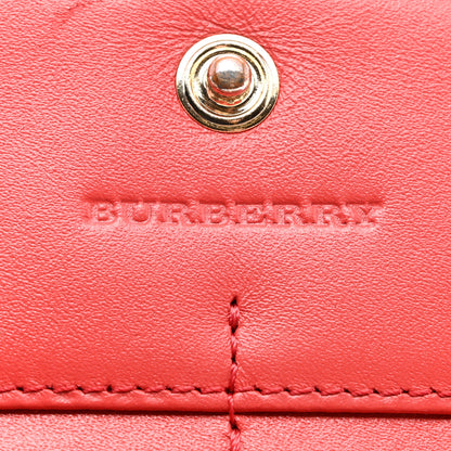 Burberry Calfskin Haymarket Check Henley Wallet Red 6 of 11