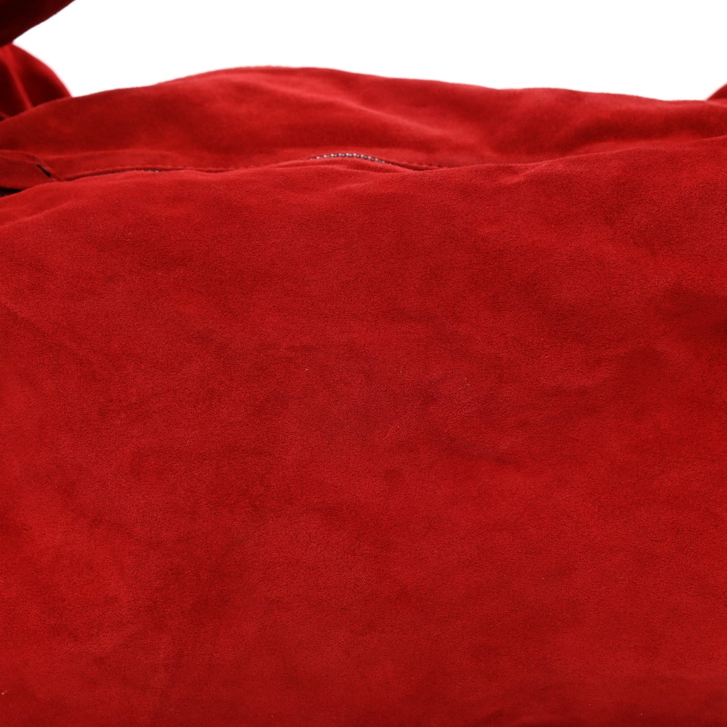 Suede Intrecciato Large Knot Hobo Red
