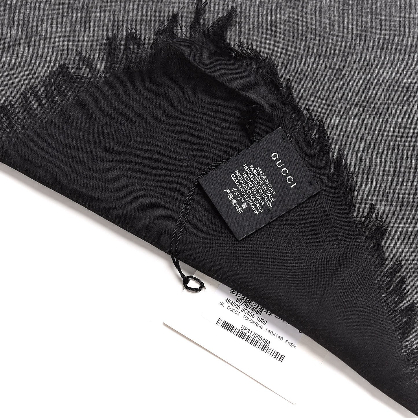 Modal Silk Coco Capitan Logo Square Scarf Black