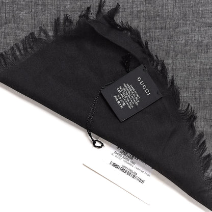 Gucci Modal Silk Coco Capitan Logo Square Scarf Black 4 of 5