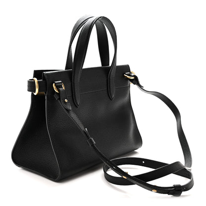 Burberry Grainy Calfskin Nova Check Mini Cotswolds Tote Black 3 of 9