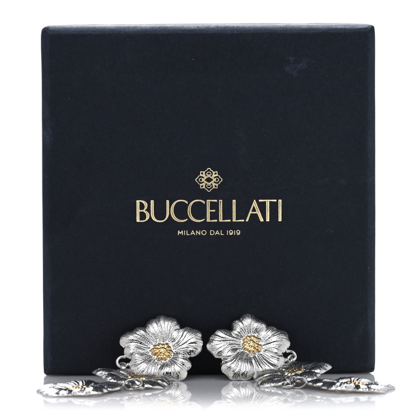 Sterling Silver Vermeil Blossoms Gardenia 3 Drop Earrings