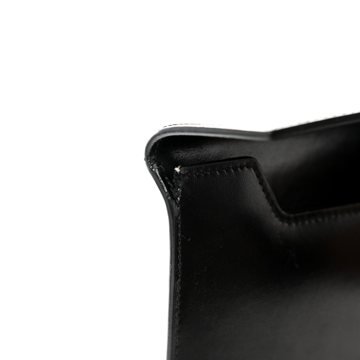 Smooth Shiny Calfskin Monogram Uptown Pouch Black