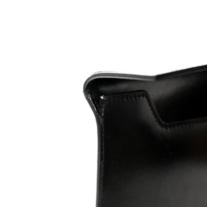 Saint Laurent Smooth Shiny Calfskin Monogram Uptown Pouch Black 10 of 11