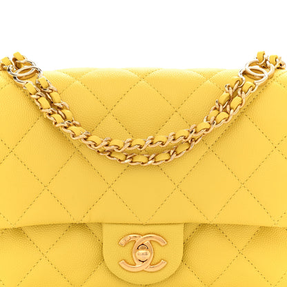 Chanel Caviar Quilted Mini CC You Flap Yellow 8 of 11