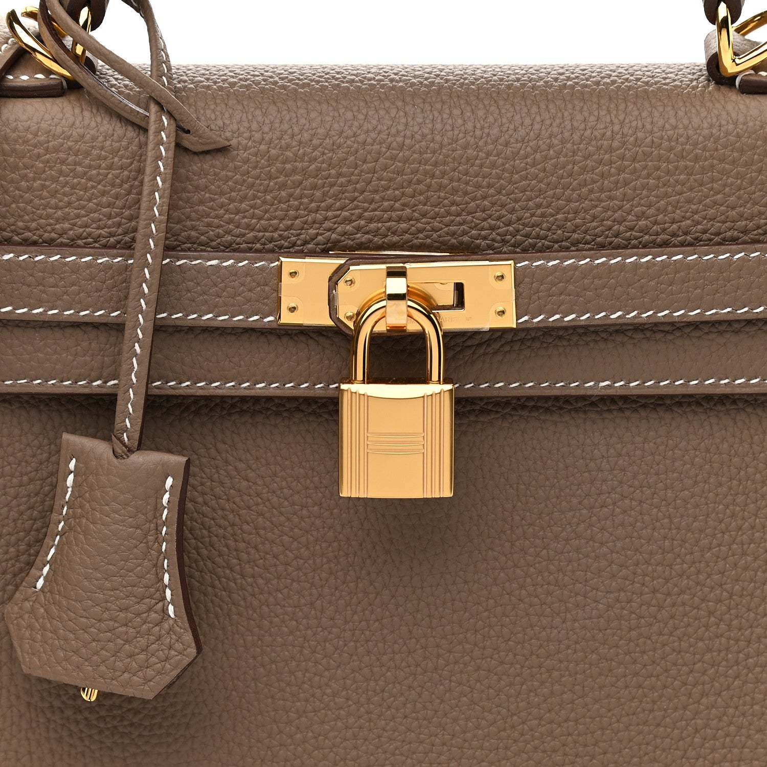 Hermes Togo Kelly Retourne 25 Etoupe 9 of 10