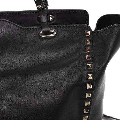 Valentino Garavani Vitello Medium Rockstud Tote Black 9 of 12