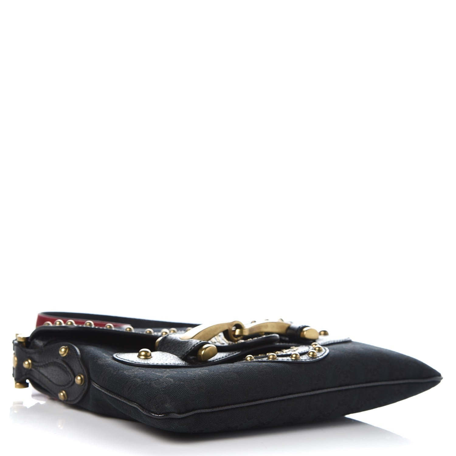Gucci Monogram Studded Pelham Runway Flap Black 4 of 7