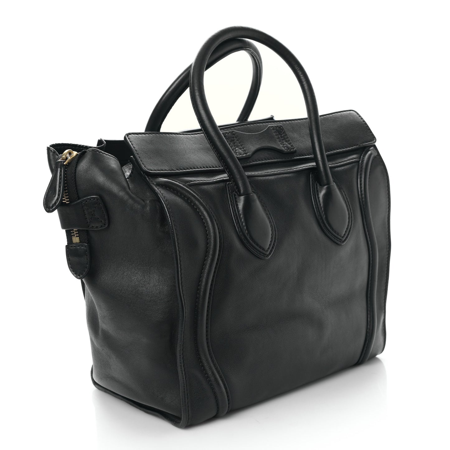 Smooth Calfskin Mini Luggage Black