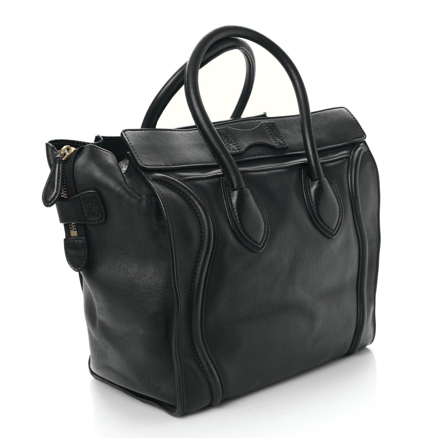 Celine Smooth Calfskin Mini Luggage Black 3 of 9