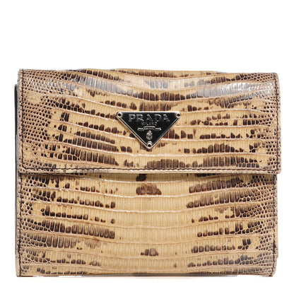 Prada Lizard Compact Wallet 1 of 10