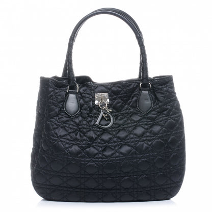 Christian Dior Nylon Cannage Shopper Tote Black 1 of 7
