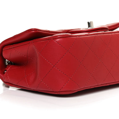 Chanel Lambskin Quilted Mini Rectangular Flap Red 9 of 11