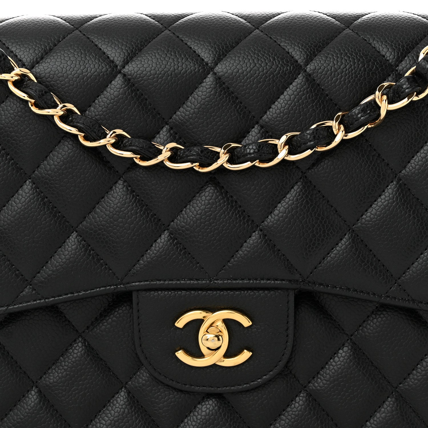 Chanel Caviar Quilted Jumbo Double Flap Black 8 of 12