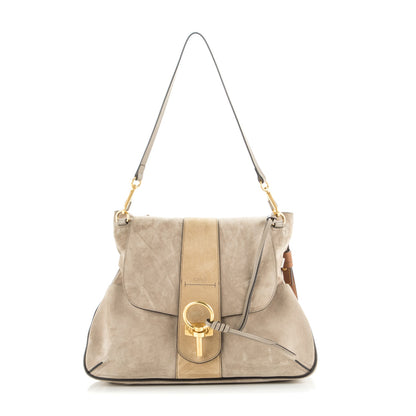 Chloe Suede Small Lexa Shoulder Bag Motty Grey 1 of 8