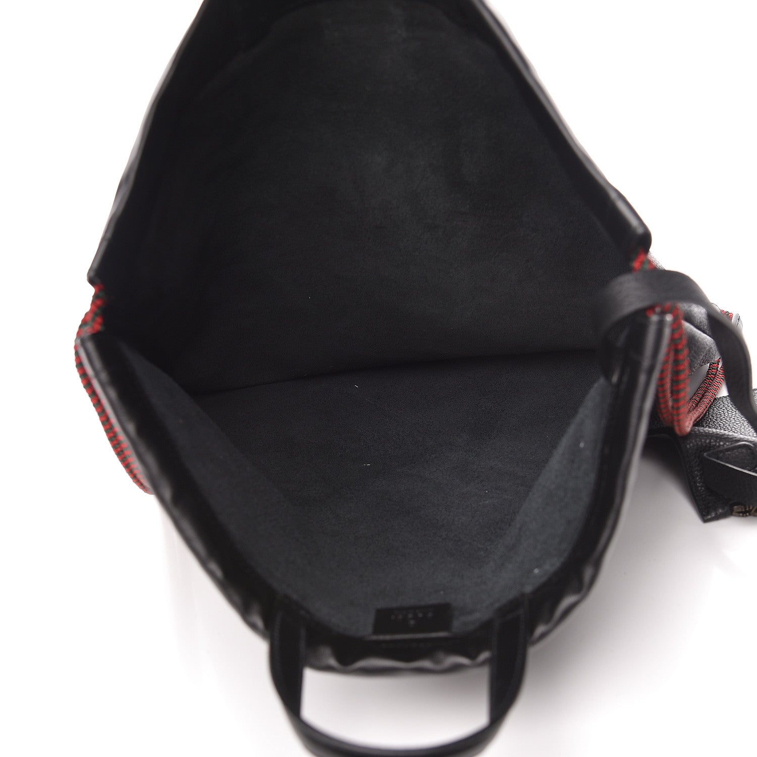 Gucci Calfskin Logo Drawstring Backpack Black 6 of 14