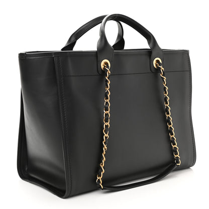 Chanel Calfskin Medium Deauville Tote Black 3 of 10