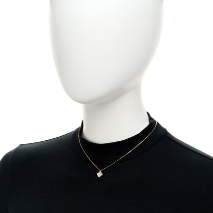 Van Cleef & Arpels 18K Yellow Gold Mother of Pearl Sweet Alhambra Pendant Necklace 2 of 6