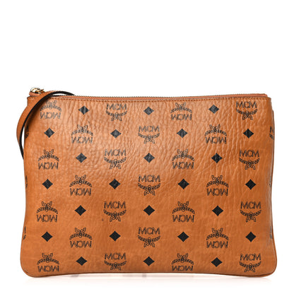 MCM Visetos Medium Crossbody Pouch Cognac 1 of 9