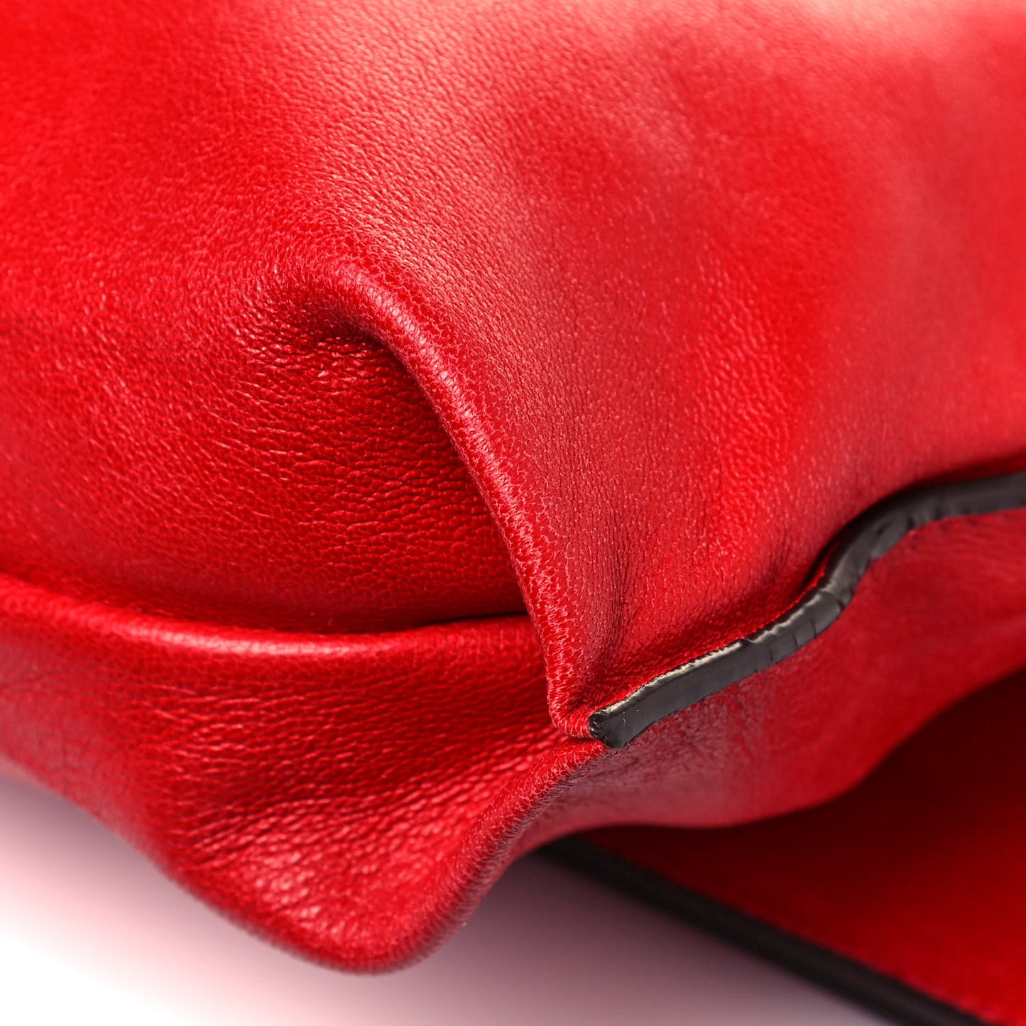 Ramskin Large Alix Padlock Zip Shoulder Bag Flame Red