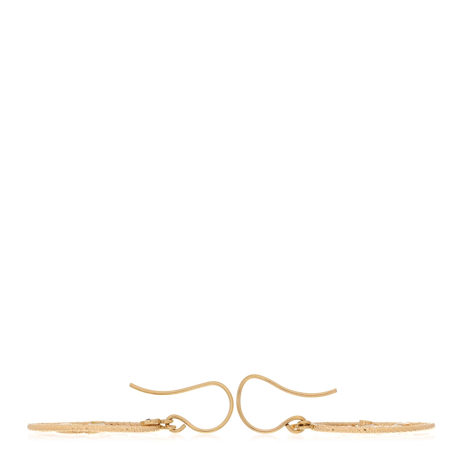 Roberto Coin 18K Yellow Gold Diamond Enamel Bollicine Drop Earrings White 3 of 4