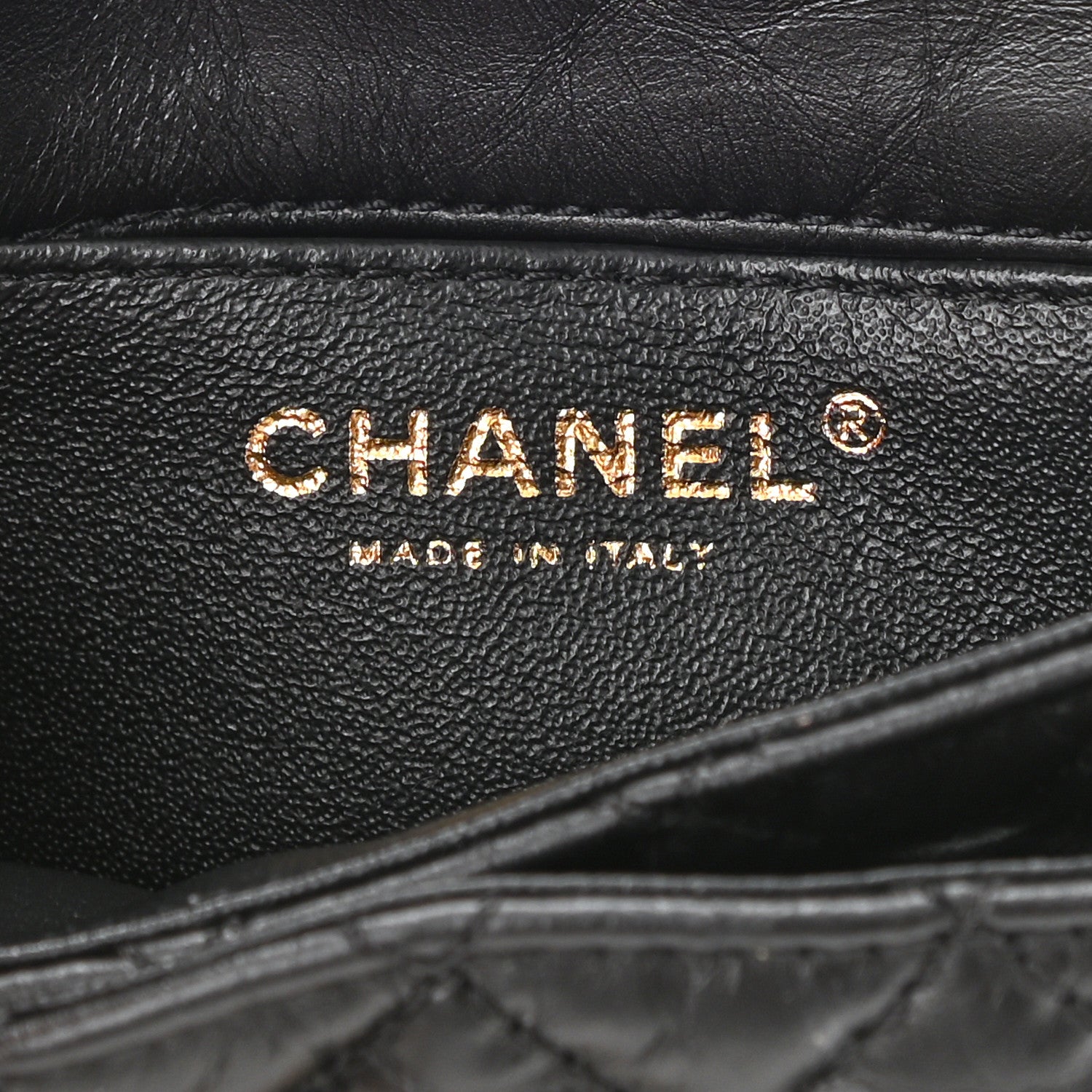 Chanel Aged Calfskin Quilted 2.55 Reissue Flap Belt Bag Clutch Black 5 of 10