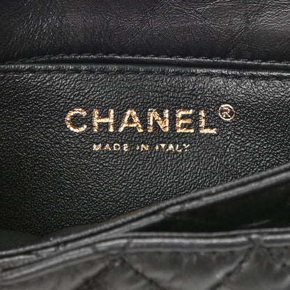 Chanel Aged Calfskin Quilted 2.55 Reissue Flap Belt Bag Clutch Black 5 of 10