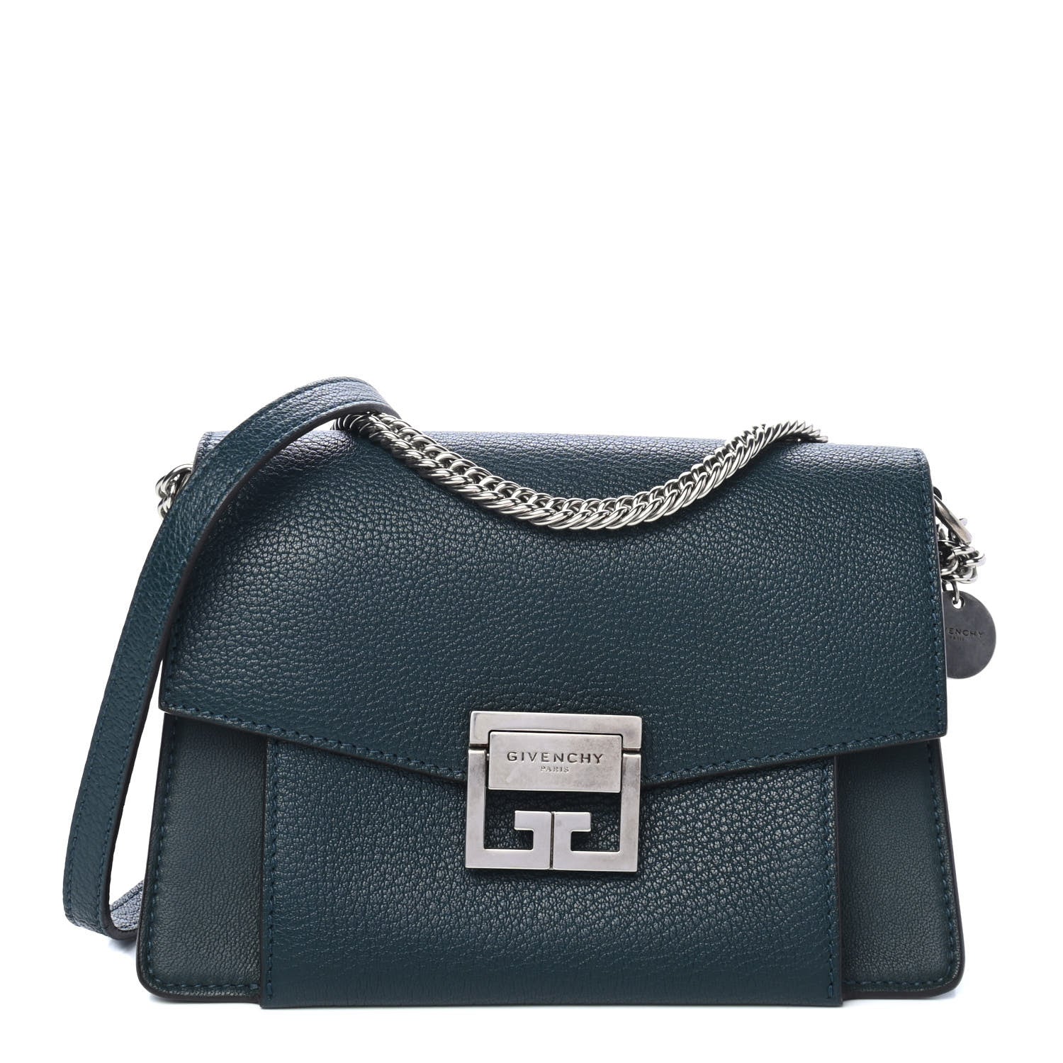 Givenchy Goatskin Small GV3 Shoulder Bag Prussian Blue 1 of 4