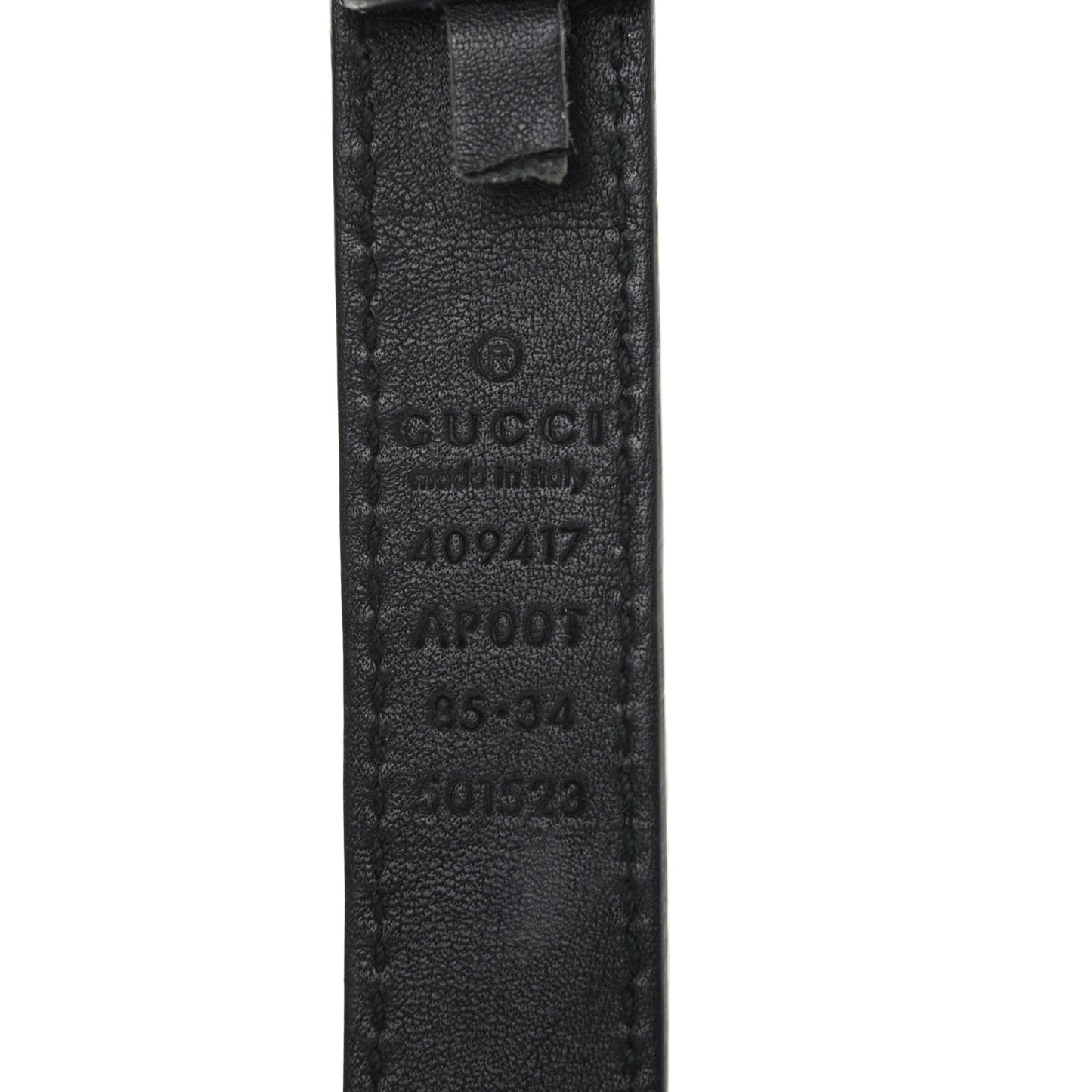 Calfskin Double G 20mm Belt 85 34 Black
