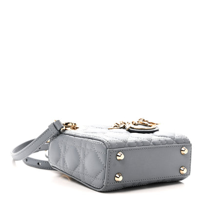 Christian Dior Lambskin Cannage Micro Lady Dior Cloud Blue 4 of 10