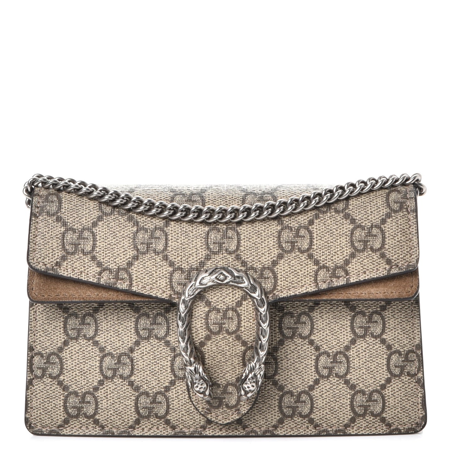 GG Supreme Monogram Super Mini Dionysus Shoulder Bag Taupe