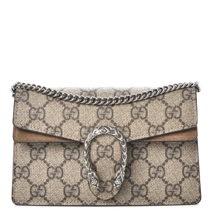 Gucci GG Supreme Monogram Super Mini Dionysus Shoulder Bag Taupe 1 of 10