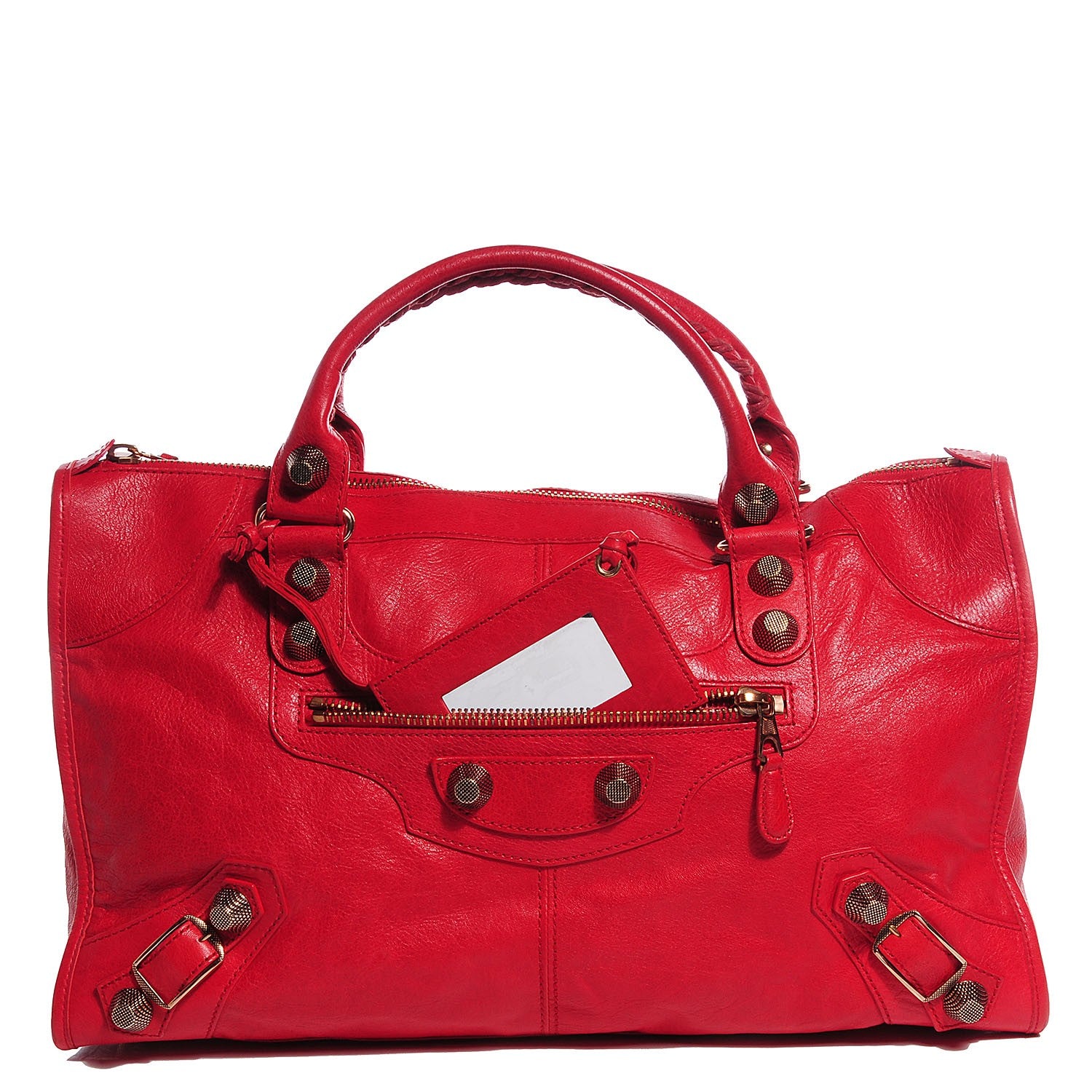 Balenciaga Agneau Giant 21 Rose Gold Hardware Work Coquelicot 6 of 15