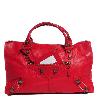 Balenciaga Agneau Giant 21 Rose Gold Hardware Work Coquelicot 6 of 15
