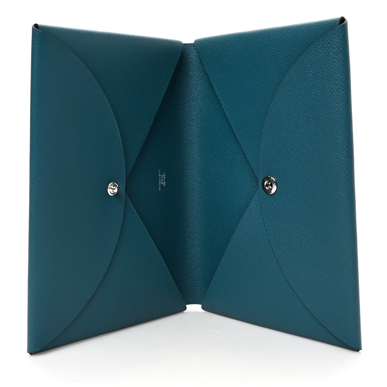 Hermes Epsom Calvi Pouch Colvert Blue Du Nord 6 of 7