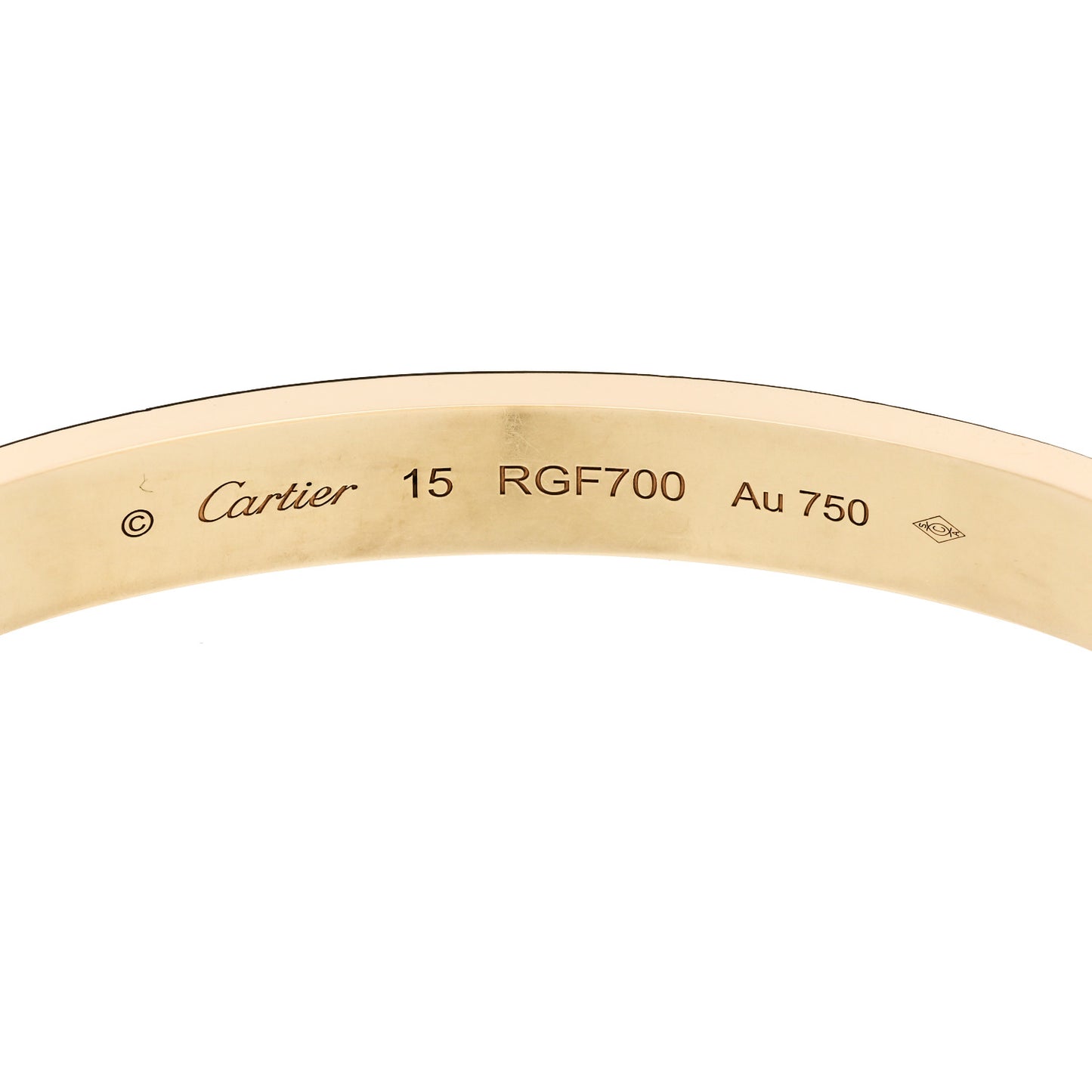 18K Yellow Gold LOVE Bracelet 15