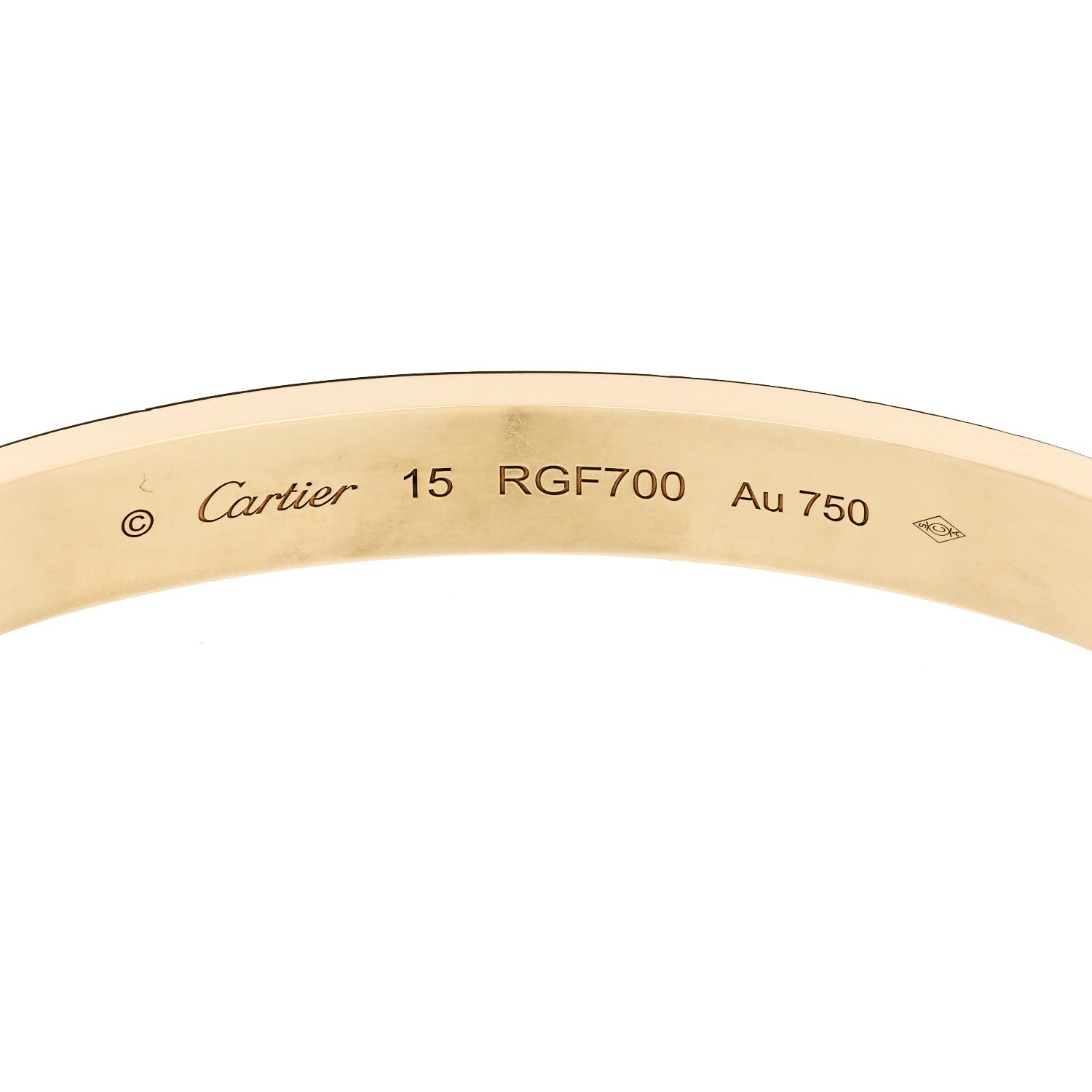 Cartier 18K Yellow Gold LOVE Bracelet 15 5 of 8