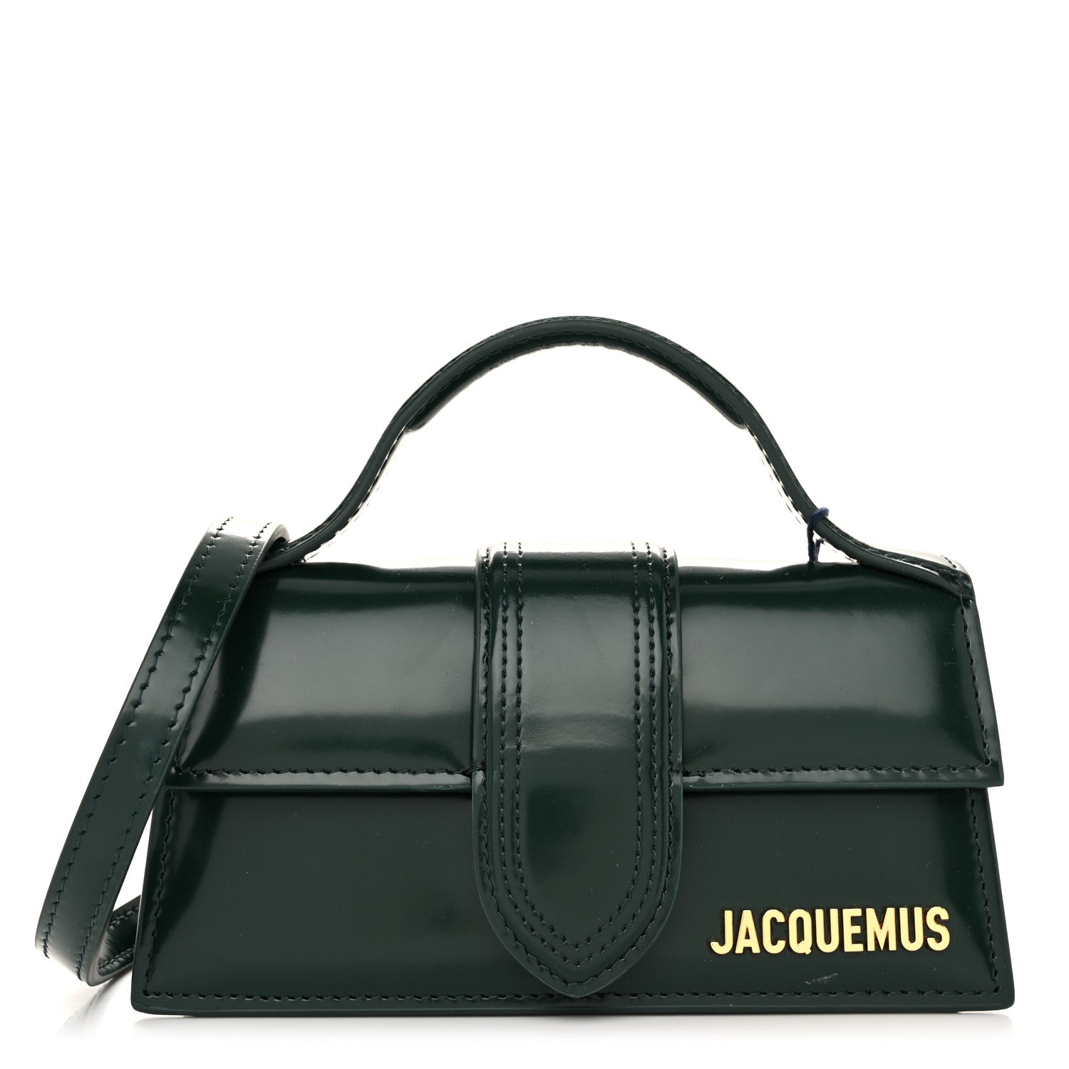 Jacquemus Glazed Calfskin Le Bambino Dark Green 1 of 10