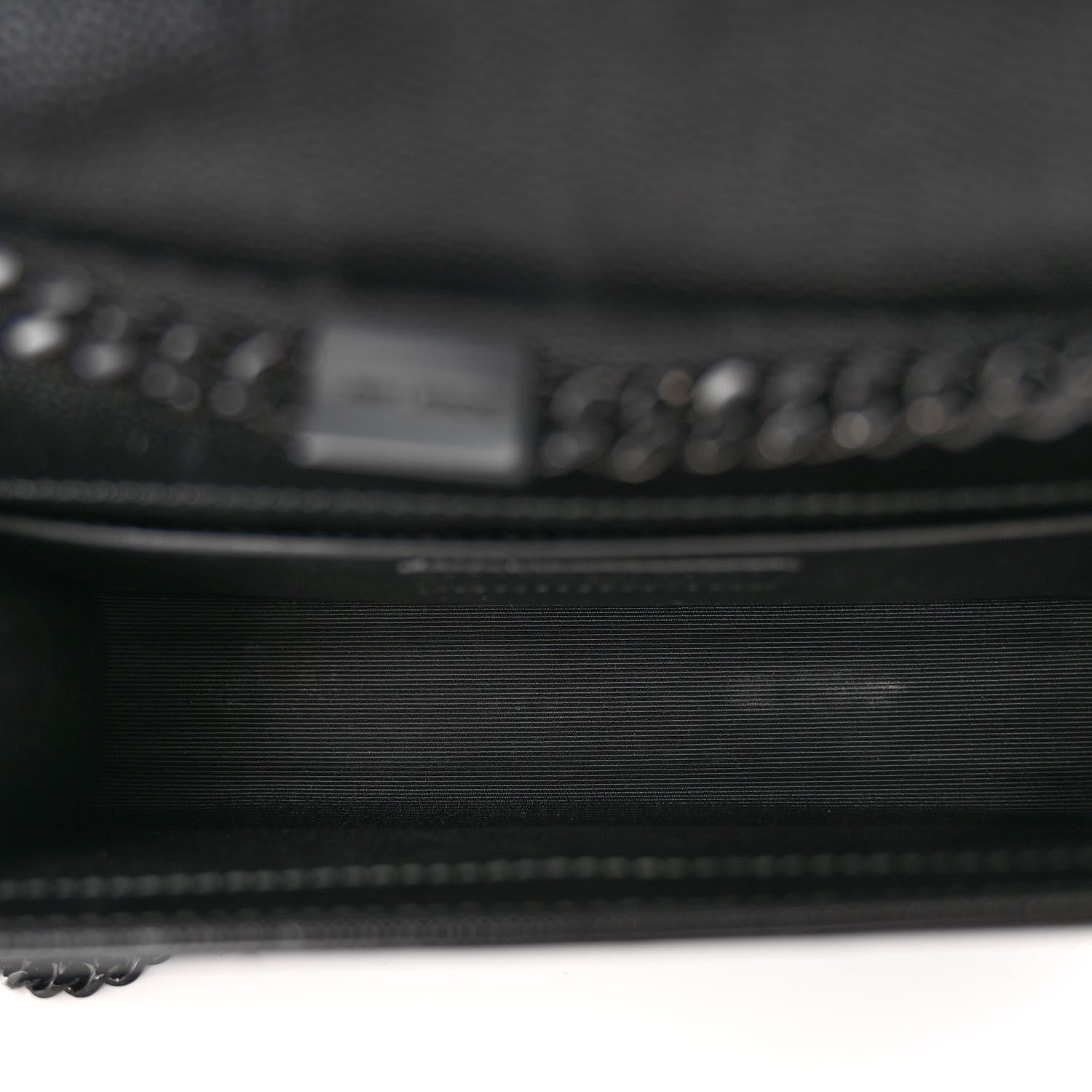 Saint Laurent Grain De Poudre Small Monogram Monochrome Kate Satchel Black 5 of 9