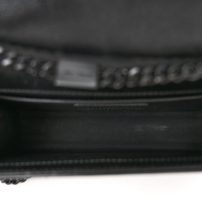 Saint Laurent Grain De Poudre Small Monogram Monochrome Kate Satchel Black 5 of 9