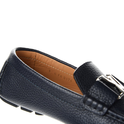 Louis Vuitton Calfskin Mens Monte Carlo Car Shoe Moccasin Loafers 9 Navy 9 of 10