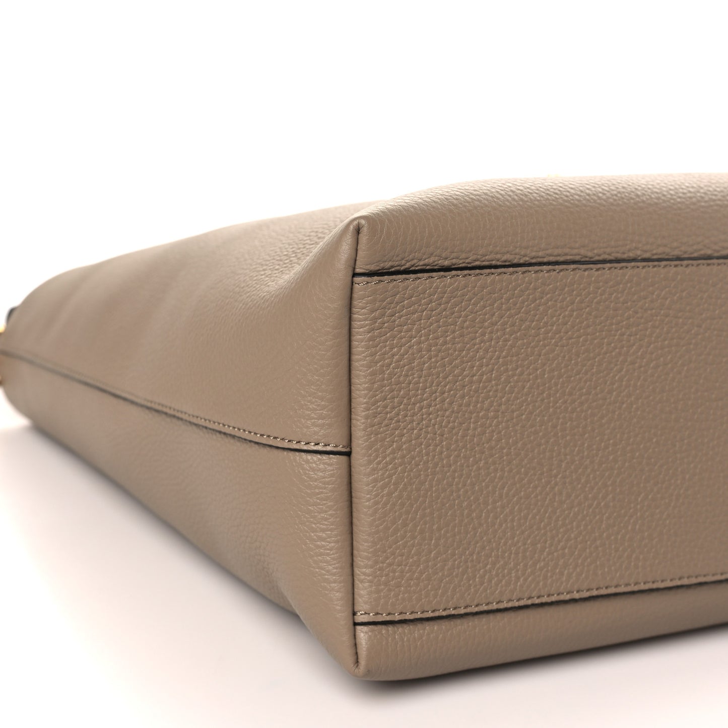 Grained Calfskin Medusa Tote Beige