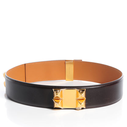 Hermes Box Collier De Chien CDC Belt 75 Chocolate 3 of 7