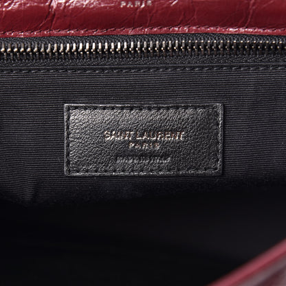 Saint Laurent Crinkled Calfskin Matelasse Monogram Medium Niki Chain Satchel Burgundy 5 of 10