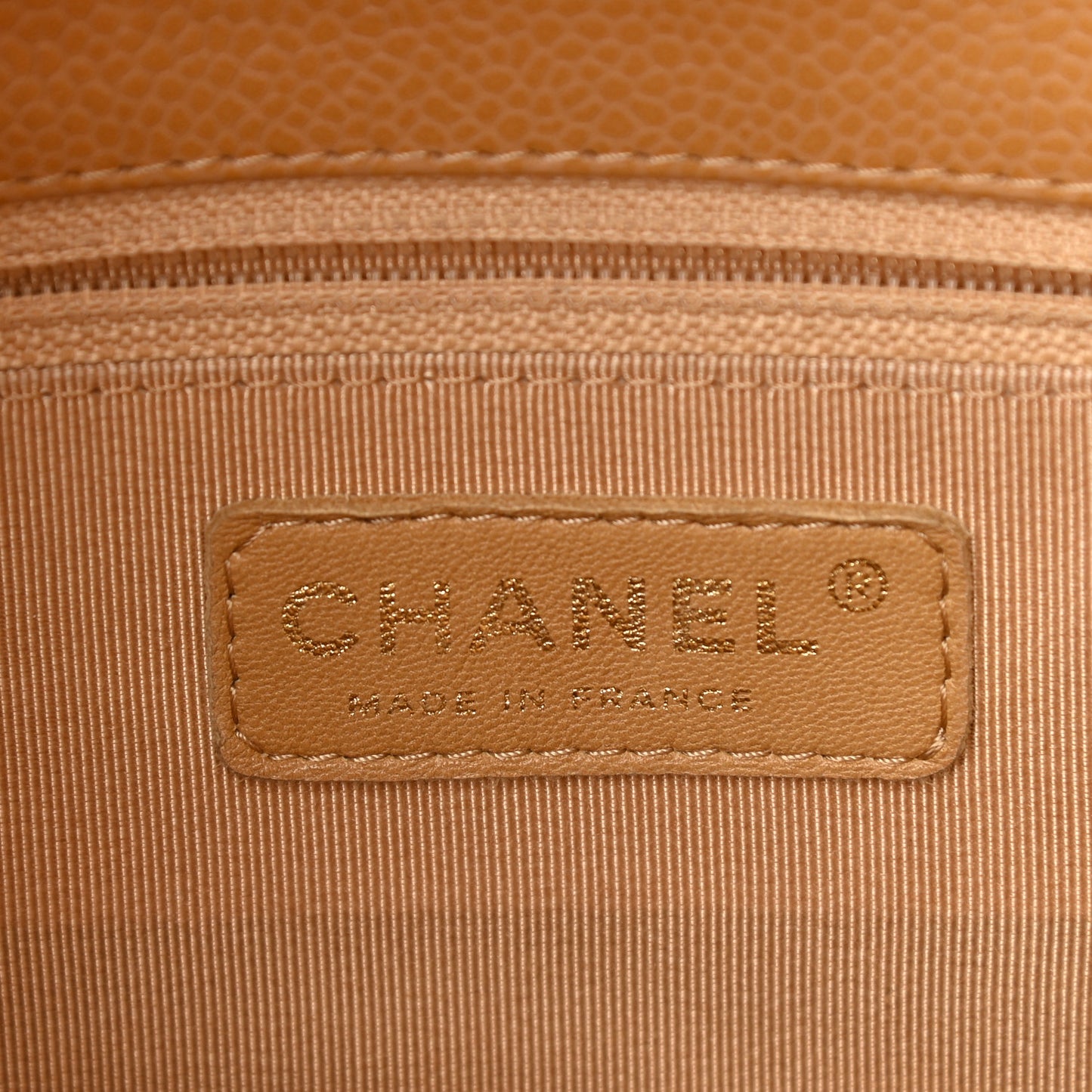 Caviar Quilted Petit Shopping Tote PST Beige