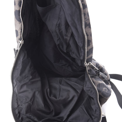 Saint Laurent Nylon Leopard Print City Fold Up Backpack Belt Bag Black 8 of 14