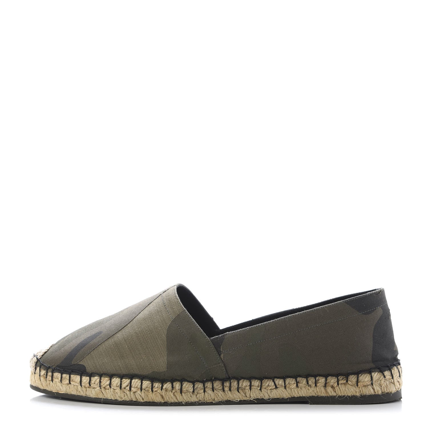 Valentino Garavani Canvas Camouflage Espadrille Flats 40 Army Green 1 of 9