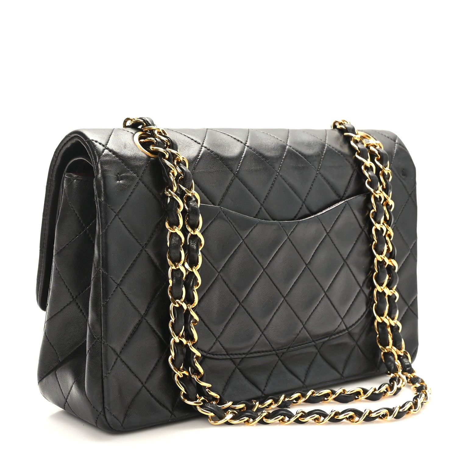 Chanel Lambskin Quilted Medium Double Flap Black 3 of 9